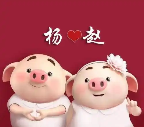 你们的情侣微信姓氏头像更新了,萌萌猪喊你快来领取啦