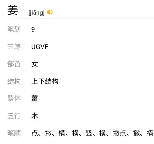 姜字是羊字头还是女字底