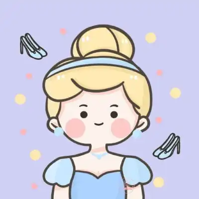 迪士尼公主系列手绘女生可爱头像