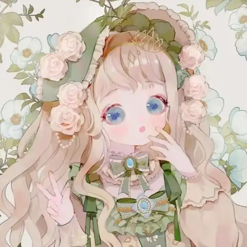 女生动漫头像绿色系列生活的温柔总会哒哒哒的跑进你怀里的