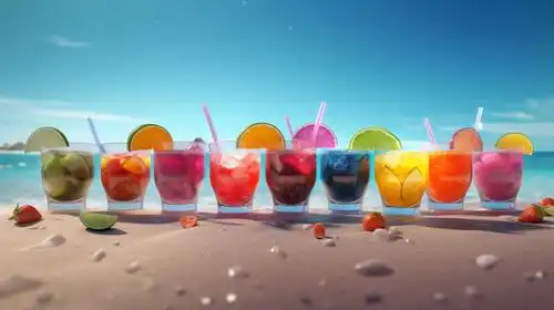 夏日活力水果鸡尾酒饮品摄影图片摄影