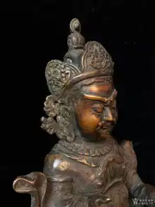 紫铜佛像,包浆老辣