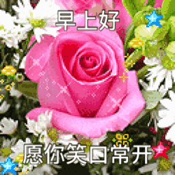 5月3日周一早上好漂亮表情图动态带字早上好祝福动态图片