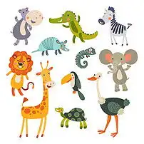 可爱卡通小动物插画图案矢量图形素材图片模板下载1.47mb其他大全标志丨符号