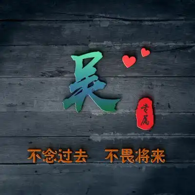 不念过往不畏将来的图片头像,暗黑色调姓氏专属
