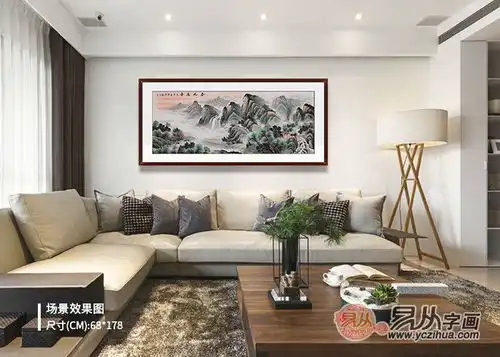 这才是沙发背景墙挂画正确打开方式,增添贵气又旺财
