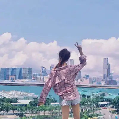 女头背影小清新森系文艺唯美森女图片头像无水印