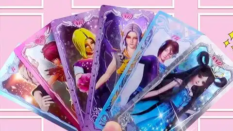 叶罗丽卡片抽出超稀有ssr卡罗丽,蓝色公主裙太漂亮了