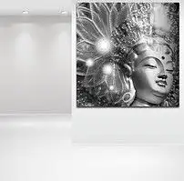黑白佛像装饰画壁画图片设计素材高清模板下载3.31mb其他大全