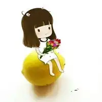 小清新头像卡通简约头像柠檬姑娘