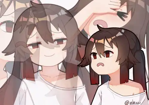 b站画师ek121的胡桃表情包