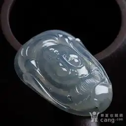 老坑冰玻翡翠观音头像雕件x1