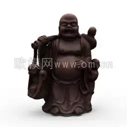 中式佛像雕塑摆件3d模型