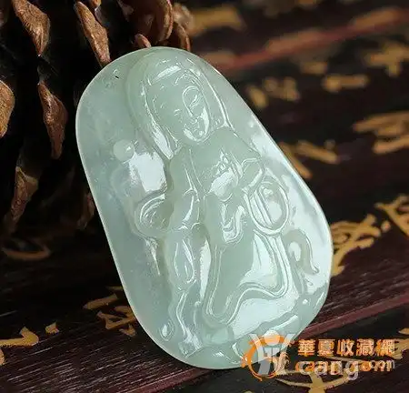 天然a货翡翠观音吊坠平安观音禅项坠