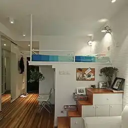 现代简约风格公寓小清新阁楼电视背景墙设计图纸效果图大全一起装修网图库