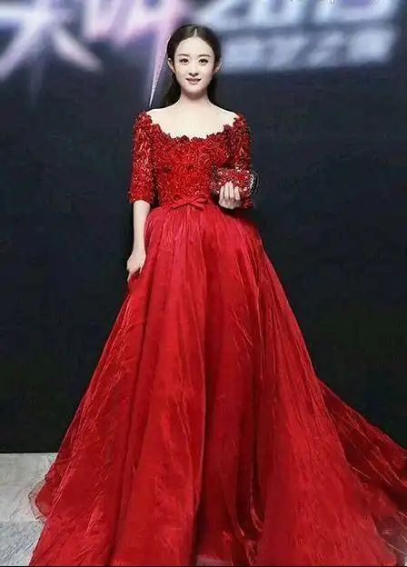 杨幂唐嫣赵丽颖倪妮赵薇刘亦菲佟丽娅,女星穿红色礼服谁惊艳