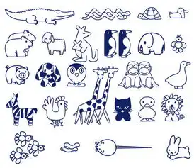 动画简笔画矢量图免费下载ai格式编号13956072千图网