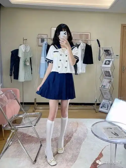山川会社jk制服jk少女穿搭六粒穗水手服