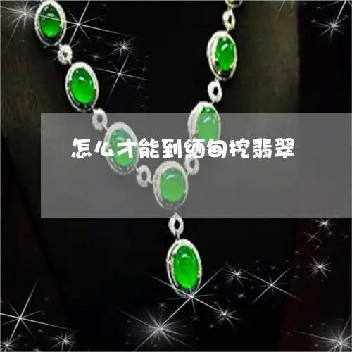 怎么才能到缅甸挖翡翠去缅甸挖翡翠的人多么翡玉专栏