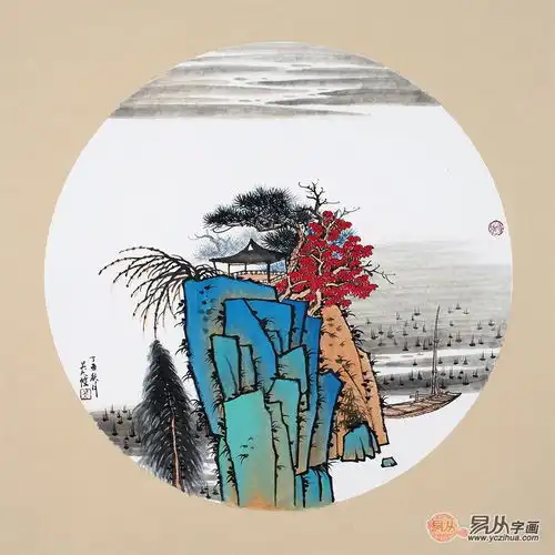 在工作中感受自然的博大,经典办公室山水画来帮你