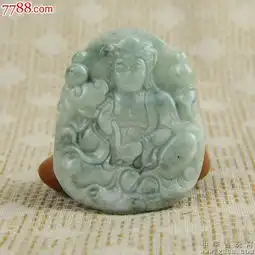 天然a货翡翠清多水润平安玉观音菩萨吊坠