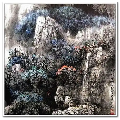 大山诗情师恩钊新北派山水画下