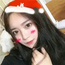 戴圣诞帽的头像女生高清大图2018圣诞小红帽头像最新版