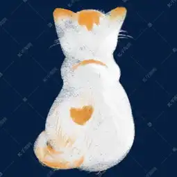 卡通小猫背影素材图片免费下载千库网