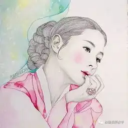 坚持画画一年的韩国美女,她画出了唯美插画,真的好美啊