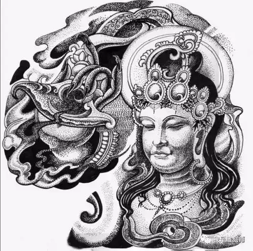 我是雕刻师,佛像纹身雕刻素描手稿素材图谱
