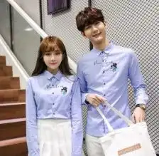 情侣装春装结婚登记证件照打底情侣衬衫男女韩版白衬衣学生班服潮