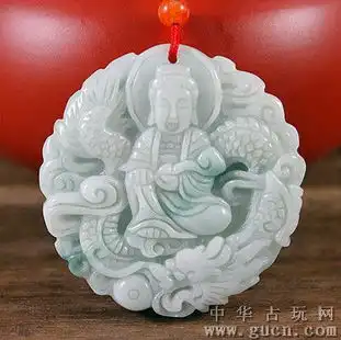 天然缅甸翡翠a货开光乘龙观音吊坠玉器玉石本命佛男女皆可玉坠