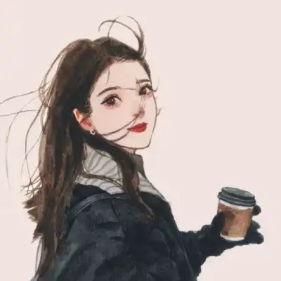 抖音手绘女生头像简单气质月色与你太过撩人
