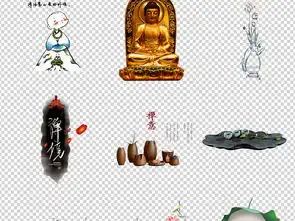 中国风禅意坐禅禅文化艺术字海报素材背景图片png