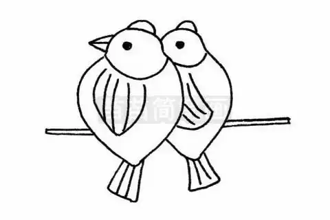 麻雀简笔画图片大全画法