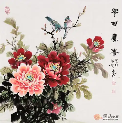 餐厅挂画精选,这三款花鸟画挺经典
