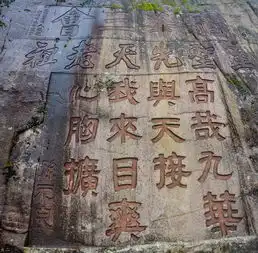 九华山16天台寺天台古摩崖石刻一线天地藏古洞蜡烛峰