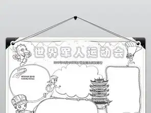 wordps世界军人运动会小报当好军运会小小东道主手抄报电子小报图片素材psd模板下载53.01mb运动会手抄报大全体育手抄报