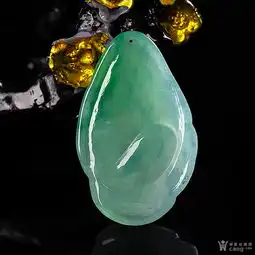 自然光实拍天然a货翡翠老坑水润飘绿无相观音挂件