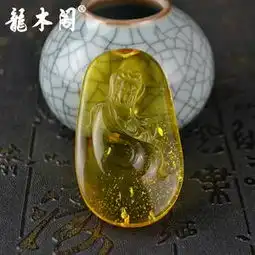 波罗的海金珀苏工手工精雕观音菩萨配饰吊坠sbj30141