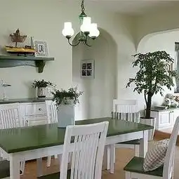 简约风格别墅小清新经济型餐厅吧台餐桌效果图