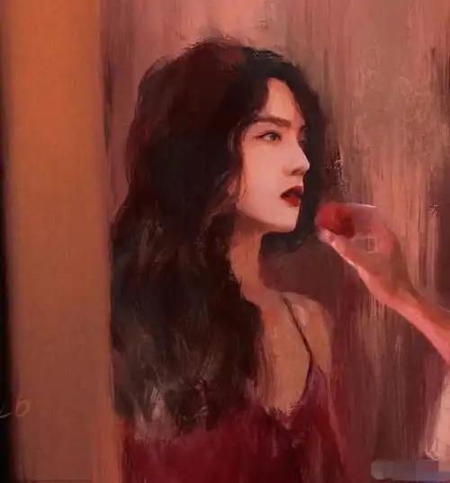 博君一肖又找糖磕制作王一博肖战漫画,肖战穿吊带红裙妖娆妩媚