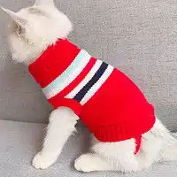 迪普尔猫狗通用服饰dipuer迪普尔狗狗衣服狗衣服猫衣服宠物冬天中型犬大型犬狗狗毛衣大狗冬季条纹红色14寸适合912斤多少钱