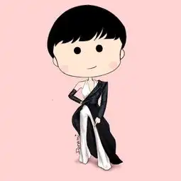 穿名牌儿的小丸子头像插画手绘小丸子红堆糖,美好生活研究所