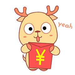 调皮的欢乐鹿表情图片