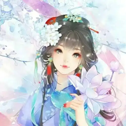 仙气古风头像桃花灼灼,清风渺渺,芳华漫,便是一眼万年