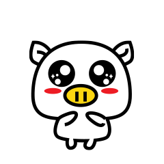 微信表情制作之金鼻子猪