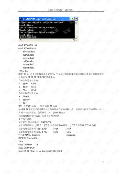 汇编语言程序设计intel语法