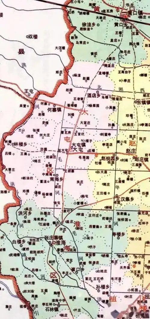 1985年的萧县地图,还有区公所
