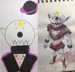 漫画家老爸将儿子的胡乱涂鸦改画成了动漫